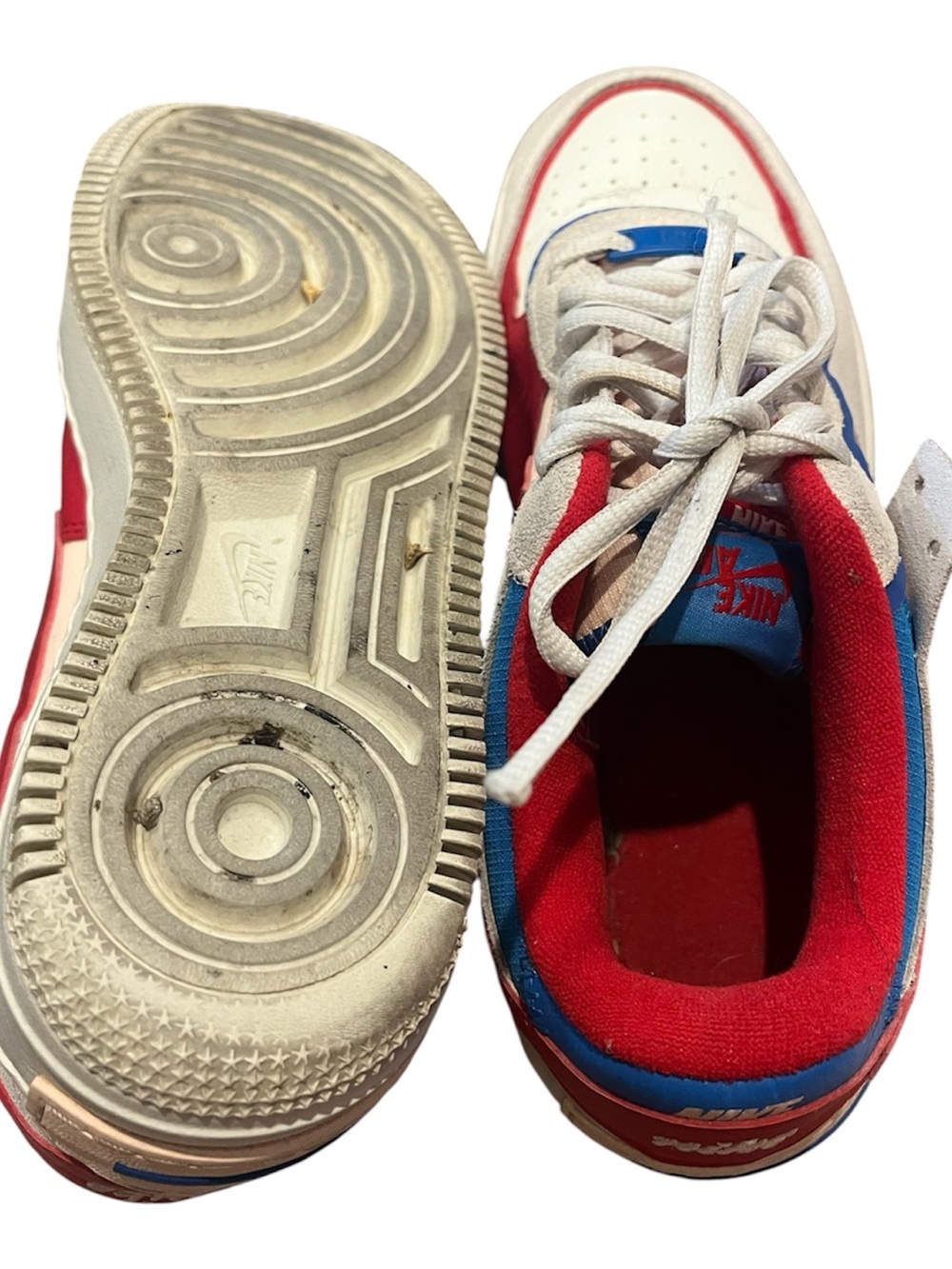 Nike Womens Air Force 1 Shadow 'Sail Royal Red' - Picture 7 of 8